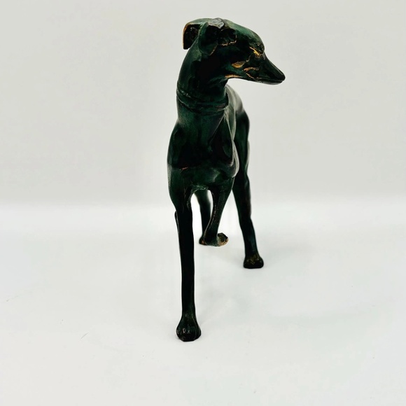 Vintage Italian Bronze Sculpture of a Greyhound/Whippet 5.5" - Picture 5 of 10